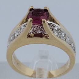 18k Gold With Ruby and Diamonds Ring